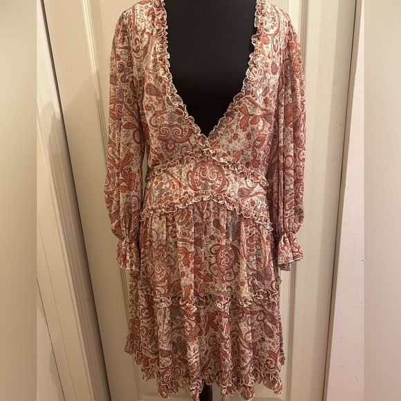 Venus Floral Paisley V-Neck Dress, Size 18 - Picture 5 of 6